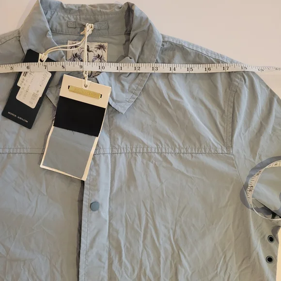 NWT Scotch & Soda Blue Lightweight Zip Collared Jacket - Picture 5 of 8